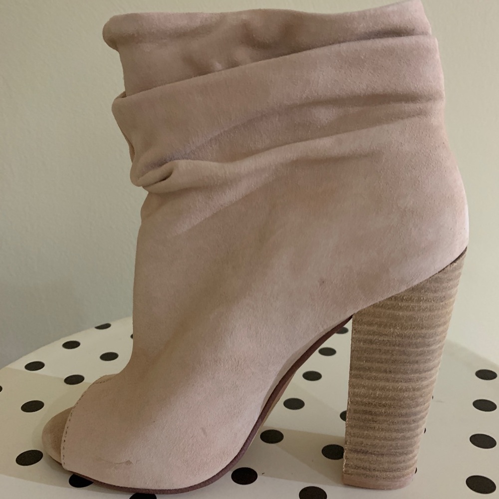 Beautiful suede open toe booties
